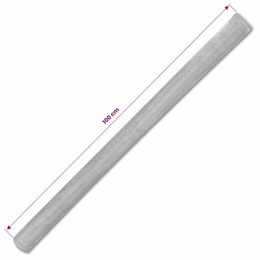 Aluminum Mesh Screen 39.4x196.9 Inch Silver Mesh Roll U293987