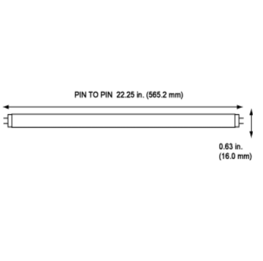 24 Inch 24W 5000K T5 Fluorescent Bulb G5 Bipin Base Pack of 40 D6508