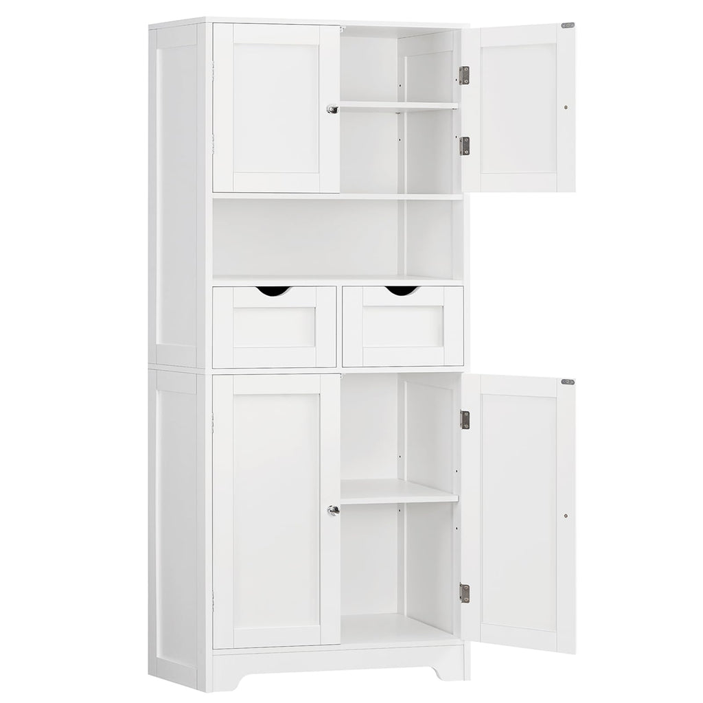 Tall Bathroom Storage Cabinet with 4 Doors Y481