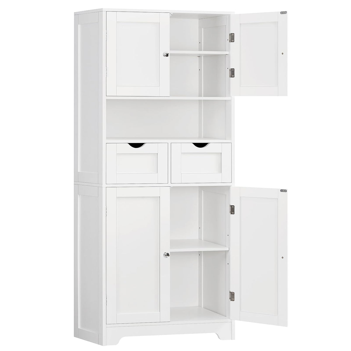 Tall Bathroom Storage Cabinet with 4 Doors Y481