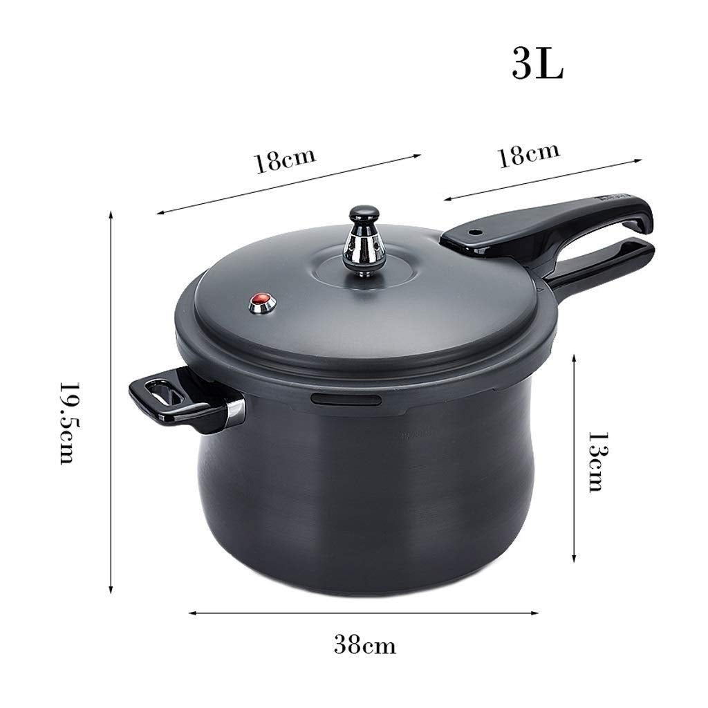 Black 3L Stainless Steel Pressure Cooker M2133