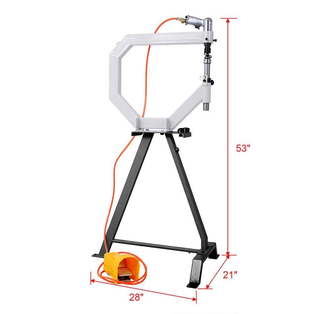 Pneumatic Planishing Hammer, 4" Throat Depth Metal Shaping Hammer with Foot Pedal & Steel Stand W50778