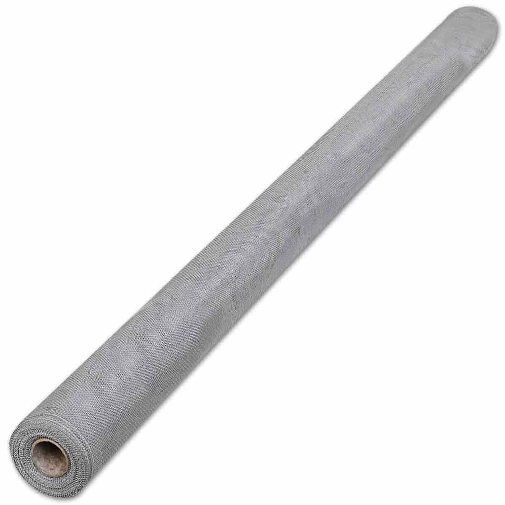 Aluminum Mesh Screen 39.4x196.9 Inch Silver Mesh Roll U293987