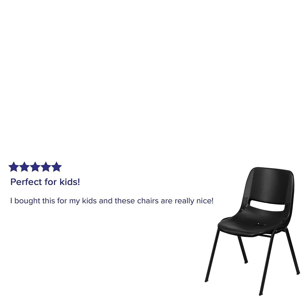 Black Ergonomic Stack Chair 5-Pack L13132