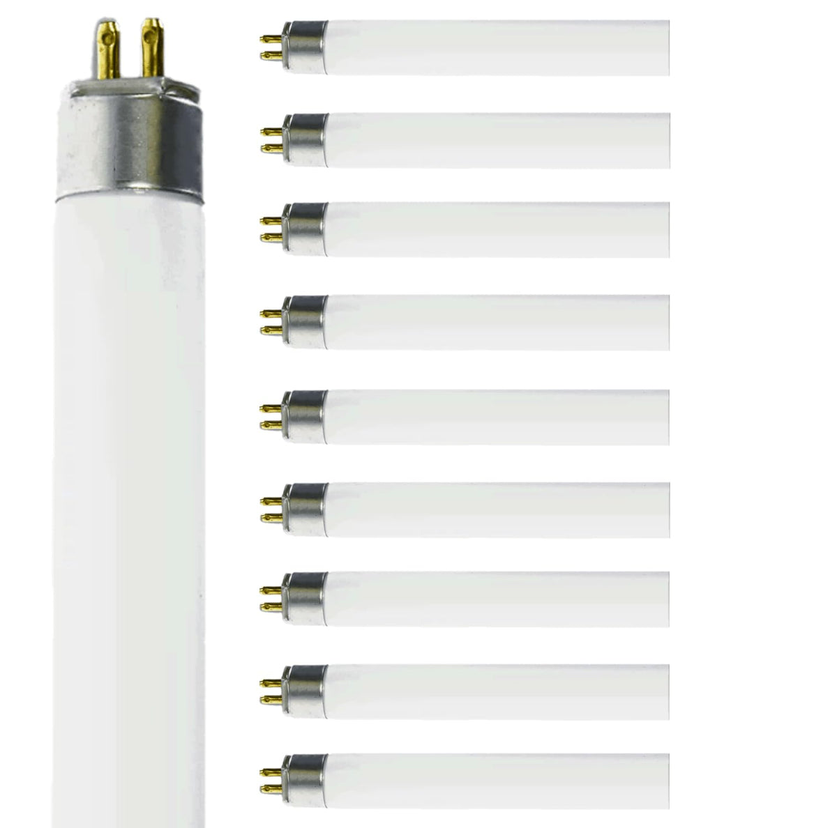 14W 4100K Cool White T5 Fluorescent Bulb 24 Inch G5 Bipin Base Pack of 10 E202