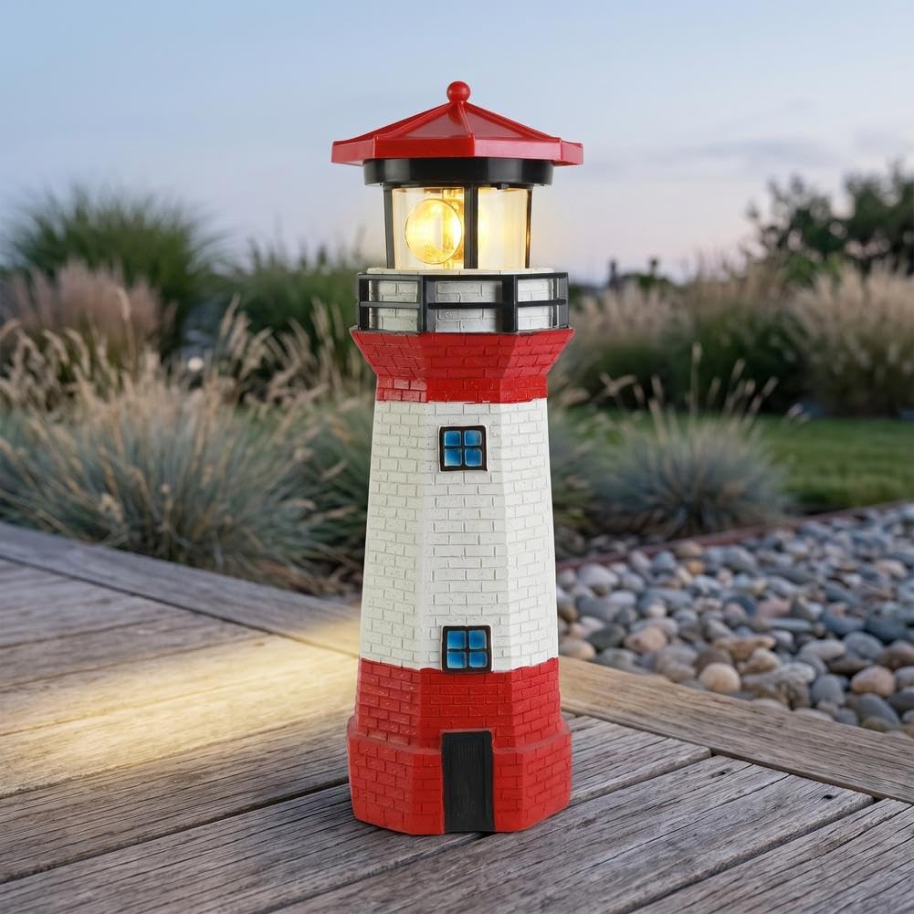 Waterproof Rotating Solar Lighthouse K32327