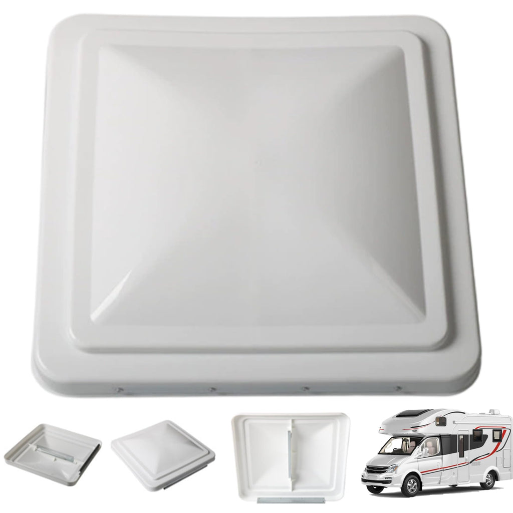 14 Inch White Weather-Resistant Plastic RV Vent Cover G757987