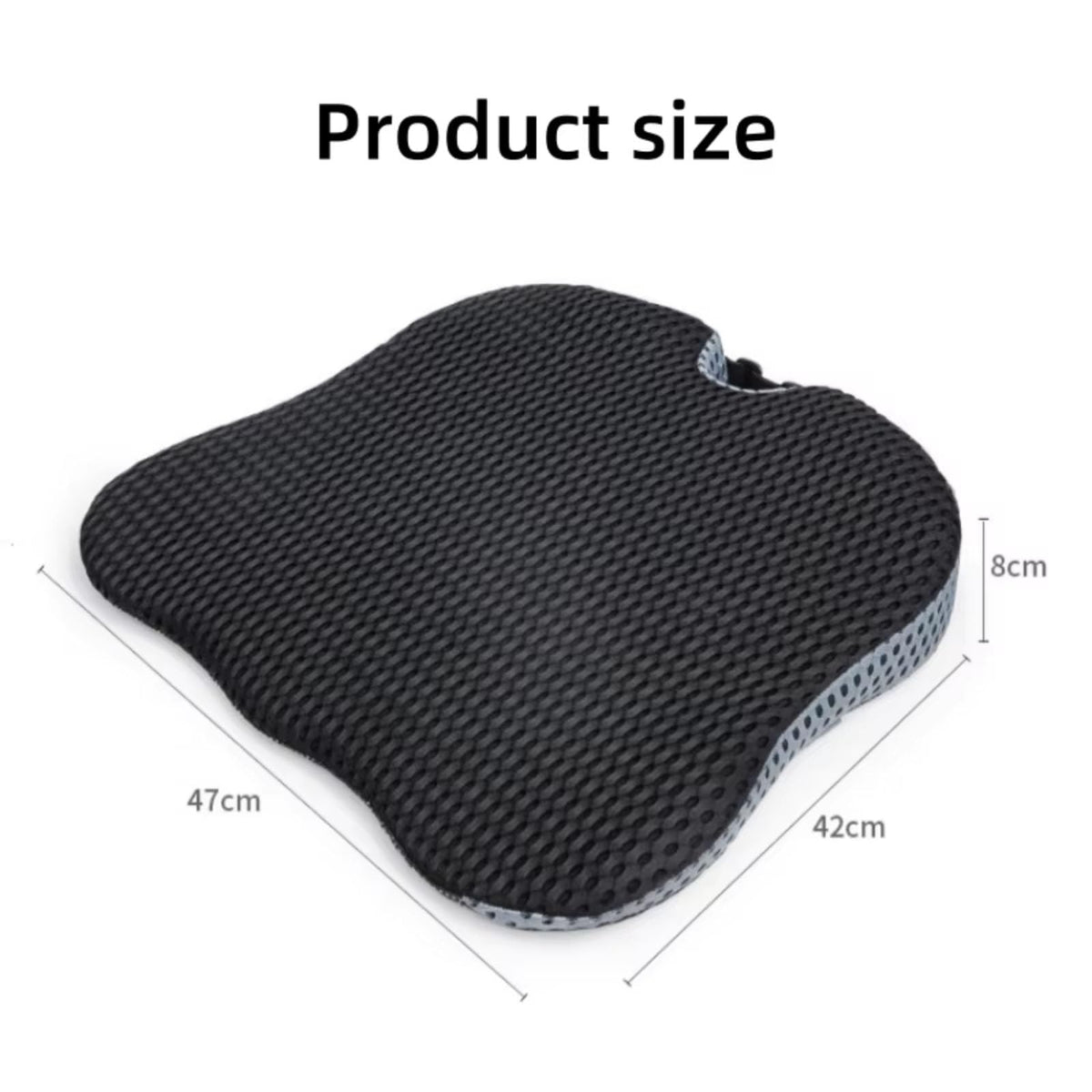 Black Memory Foam Car Seat Booster Cushion T659491