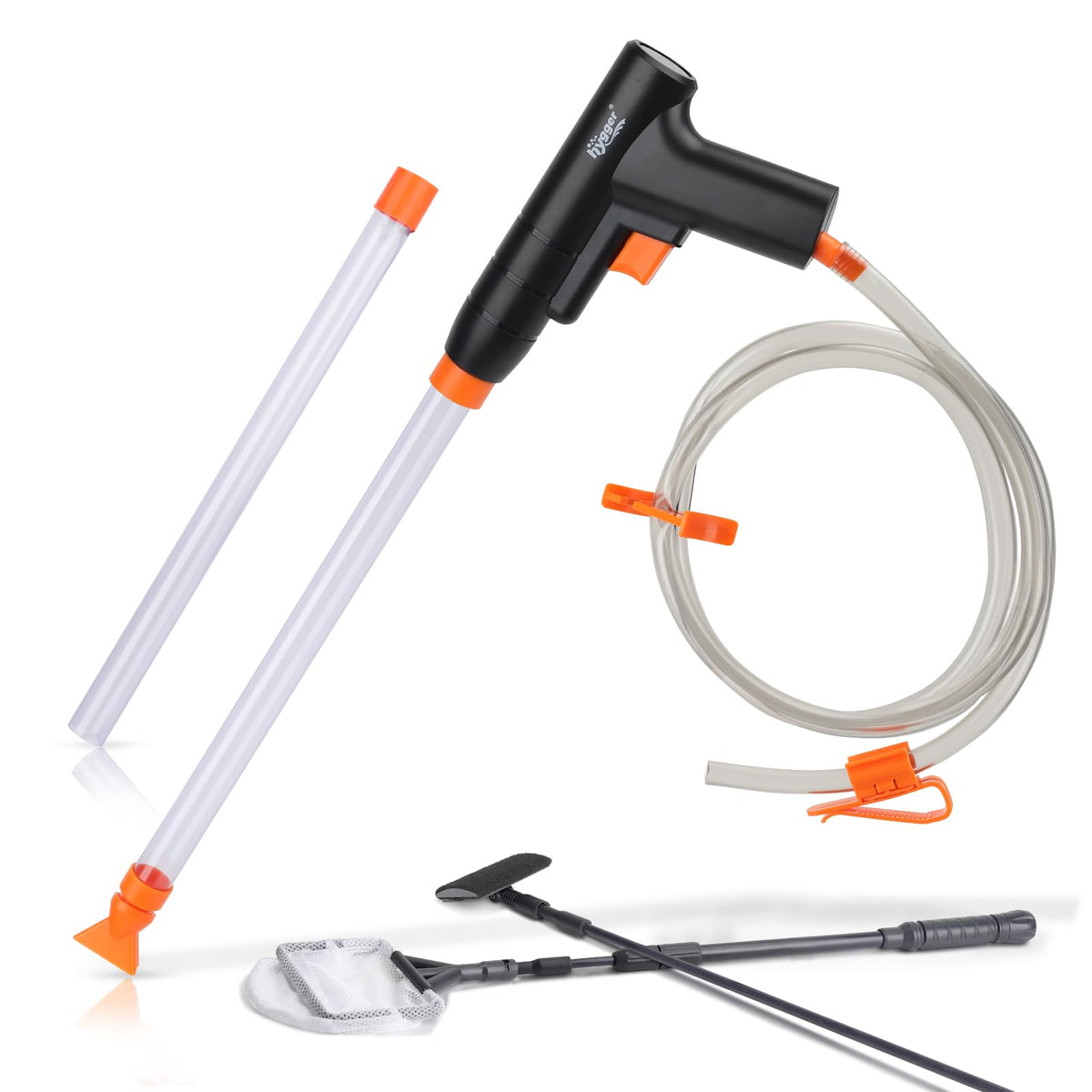 Aquarium Gravel Cleaner Kit with Water Hose Controller Clamp G726