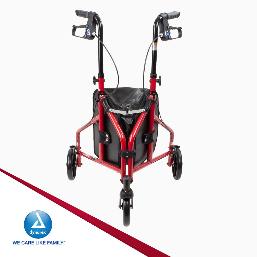 Foldable Lightweight 3-Wheel Rollator with Storage Pouch W6574