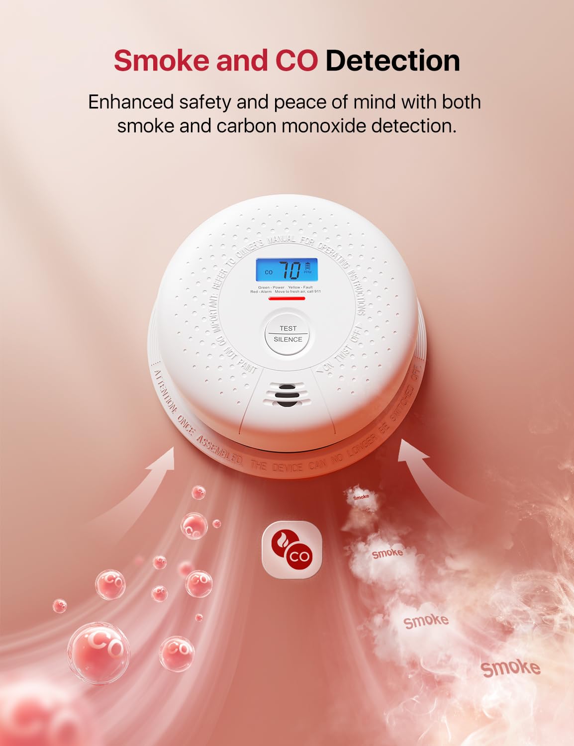 Interconnected Smoke and CO Detector Combo 3-Pack I7133