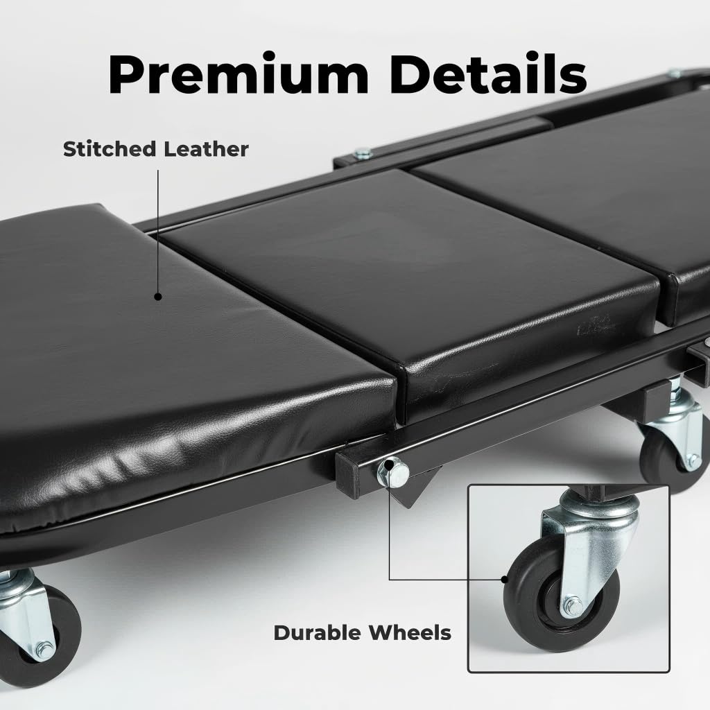 2-in-1 Folding Creeper Seat, 36-Inch, 300LBS Capacity X86236
