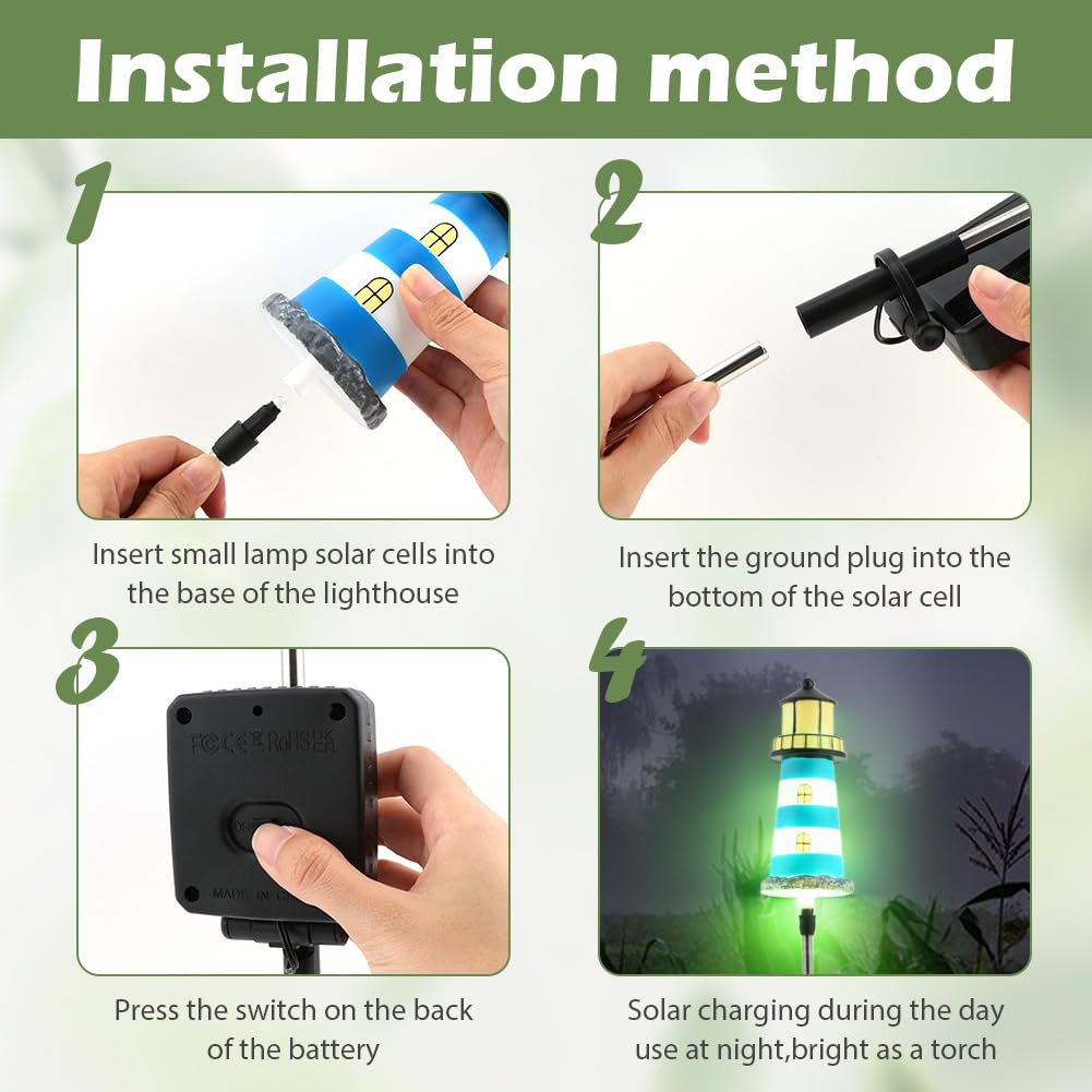 2 Pack 7 Color Changing Solar Garden Stake Lights I4571