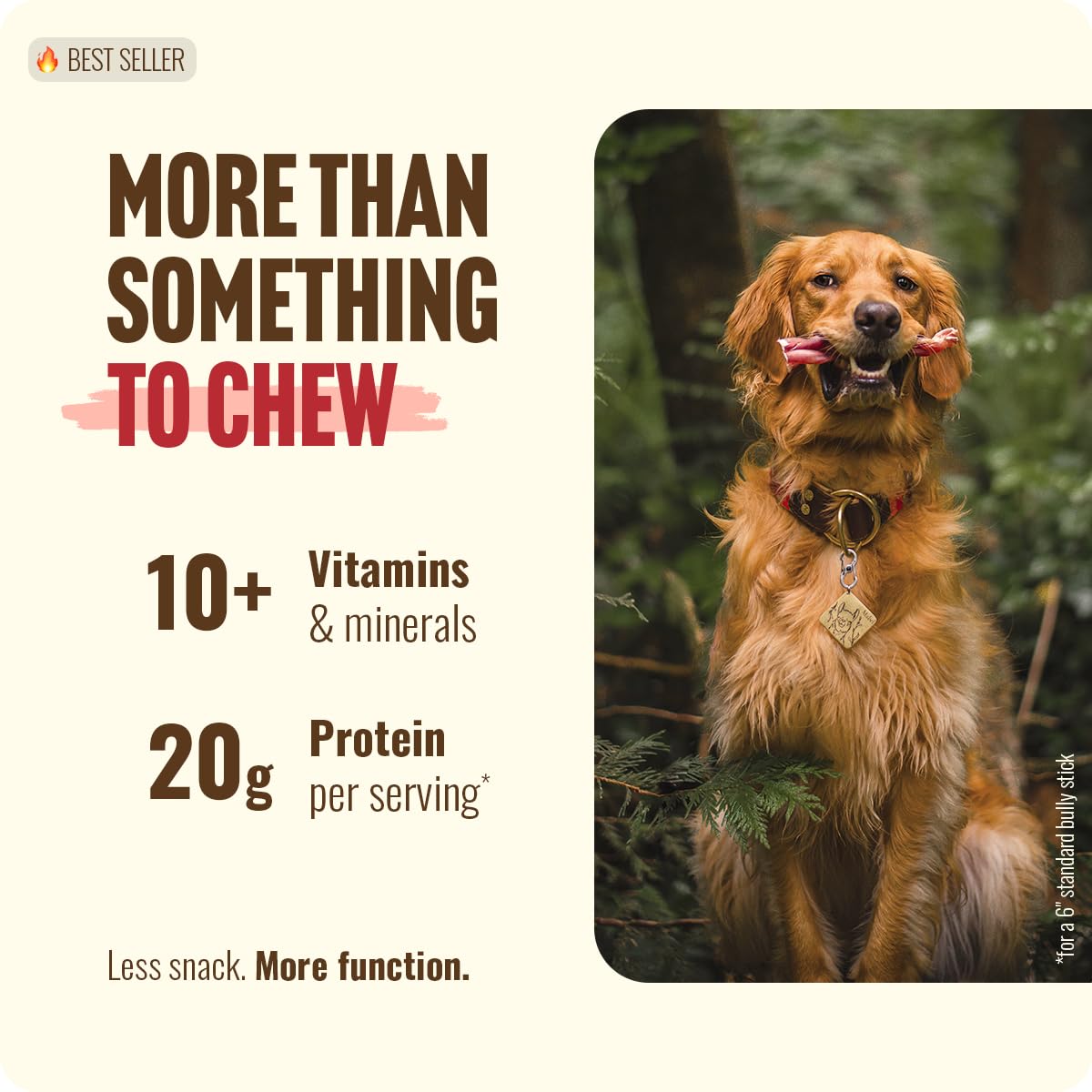 6 Inch 12 Ounces Odor-Free Beef Pizzle Chews R942856