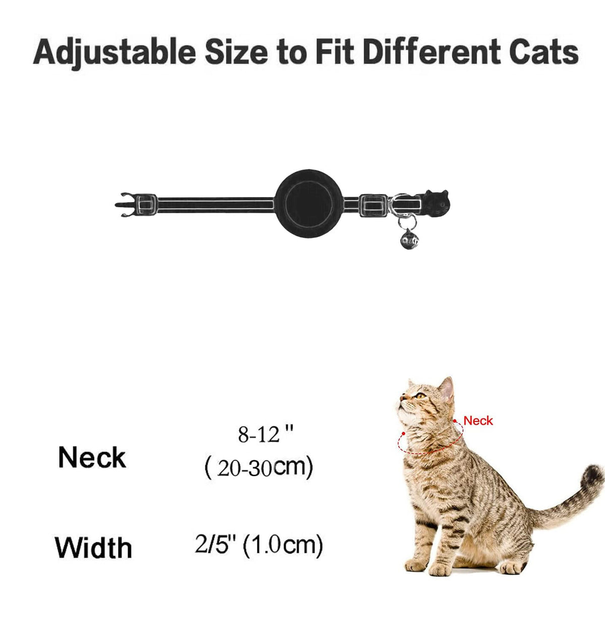 Breakaway Cat Collar with Airtag Holder Z256