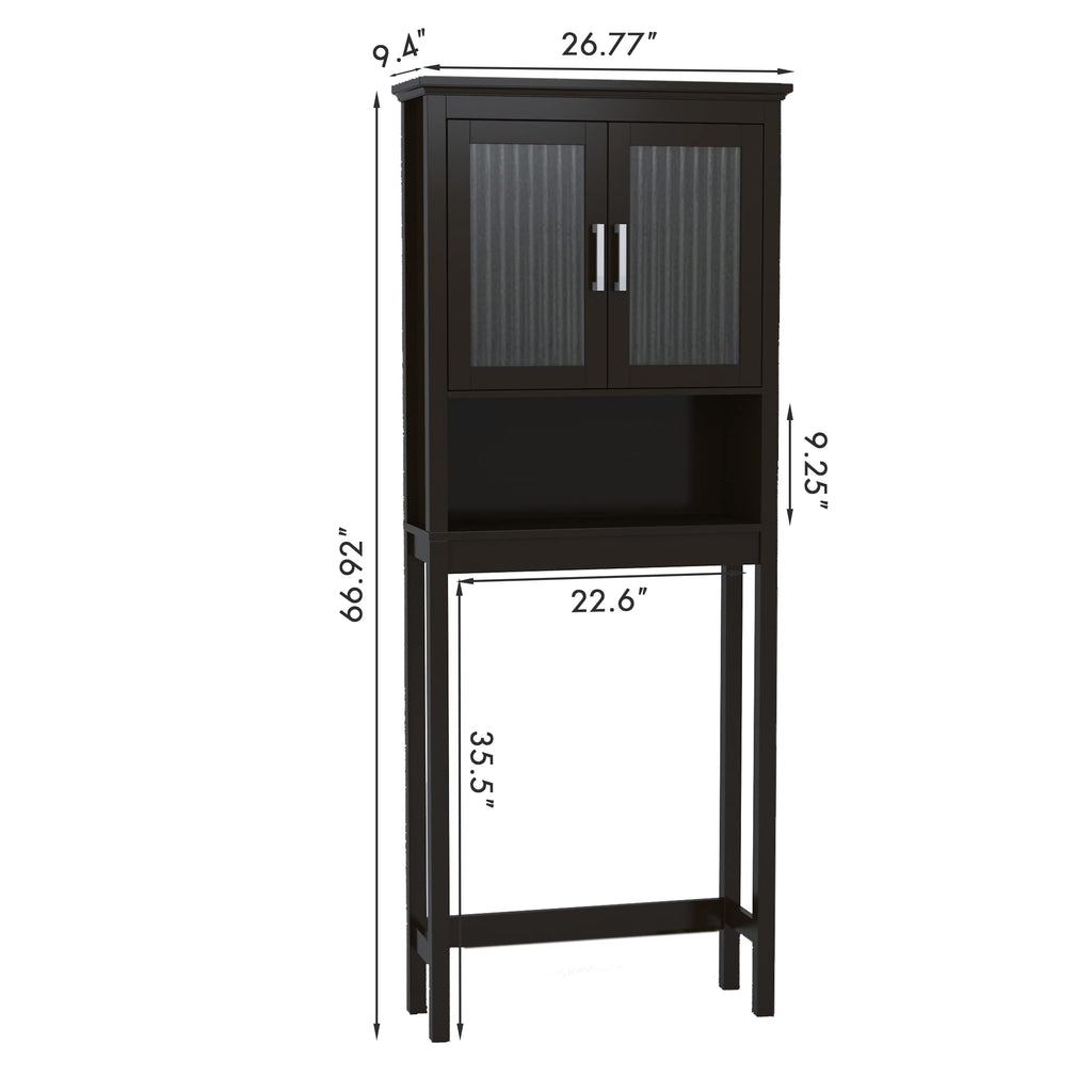 Over the Toilet Storage Cabinet with Glass Doors C498440