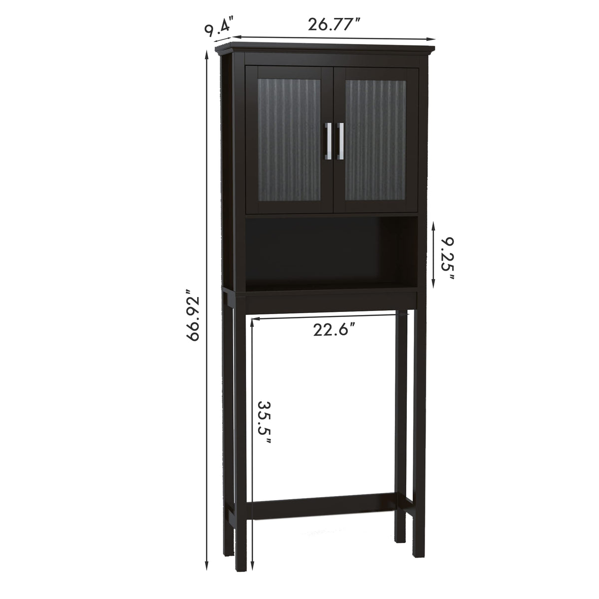 Over the Toilet Storage Cabinet with Glass Doors C498440