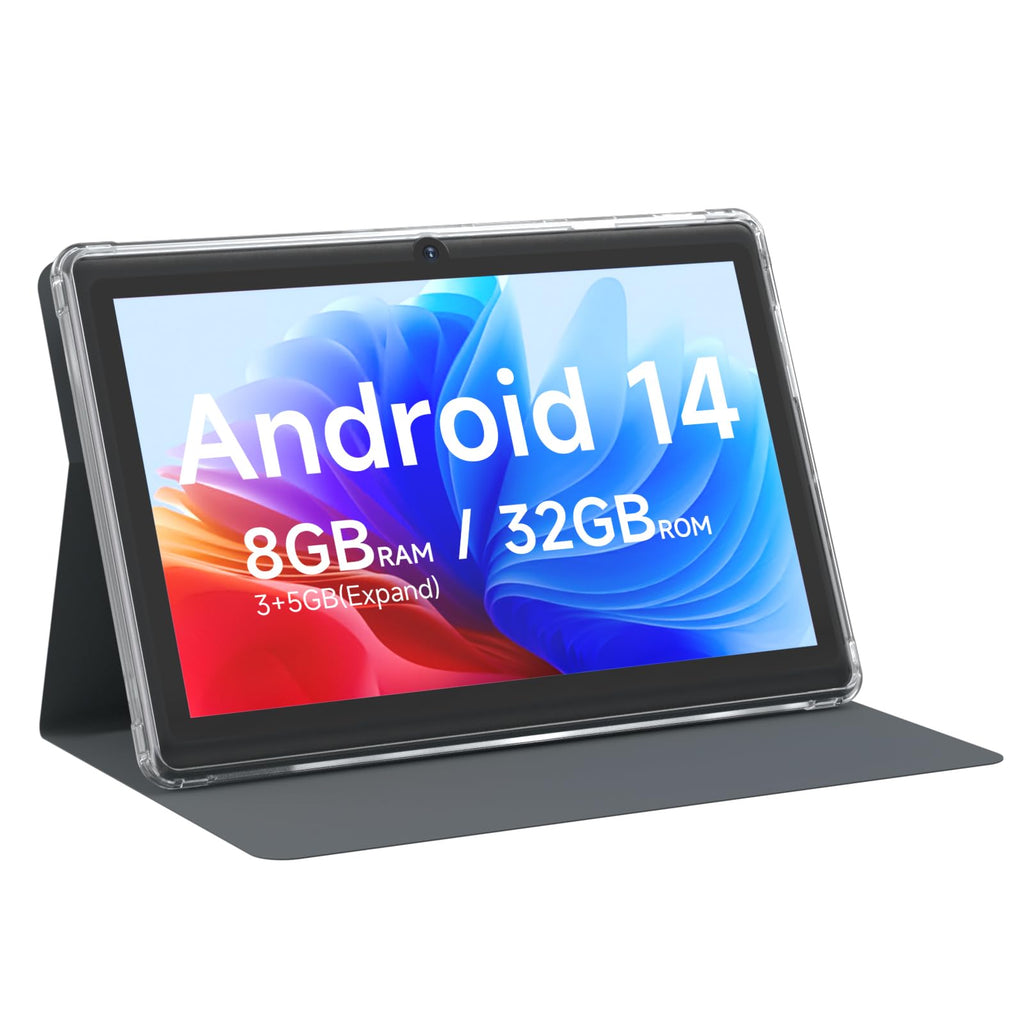 7 inch Android 14 Tablet 8GB RAM 32GB ROM Quad-Core Black O969
