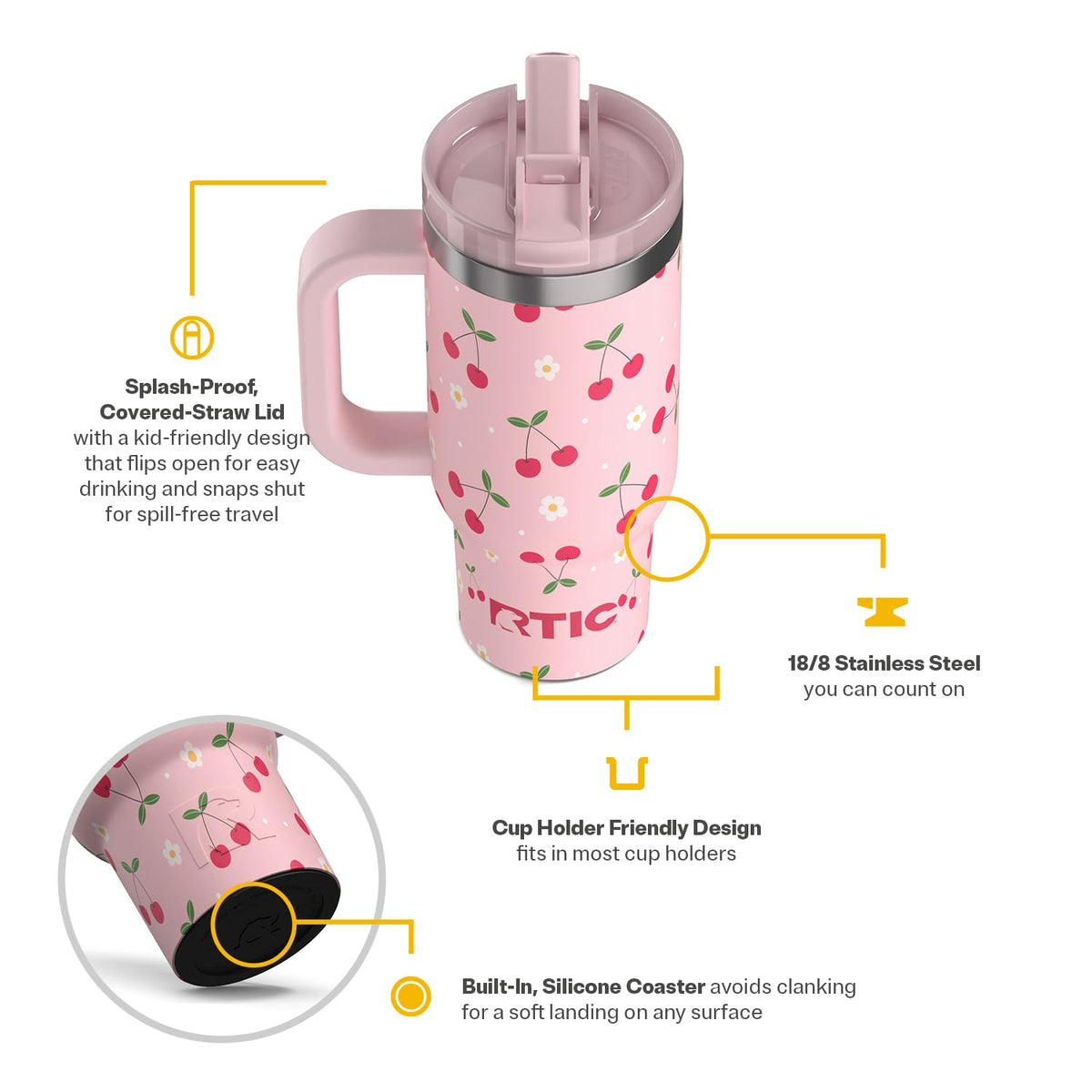 2 Pack 16oz Tumbler with Straw Lid S94094