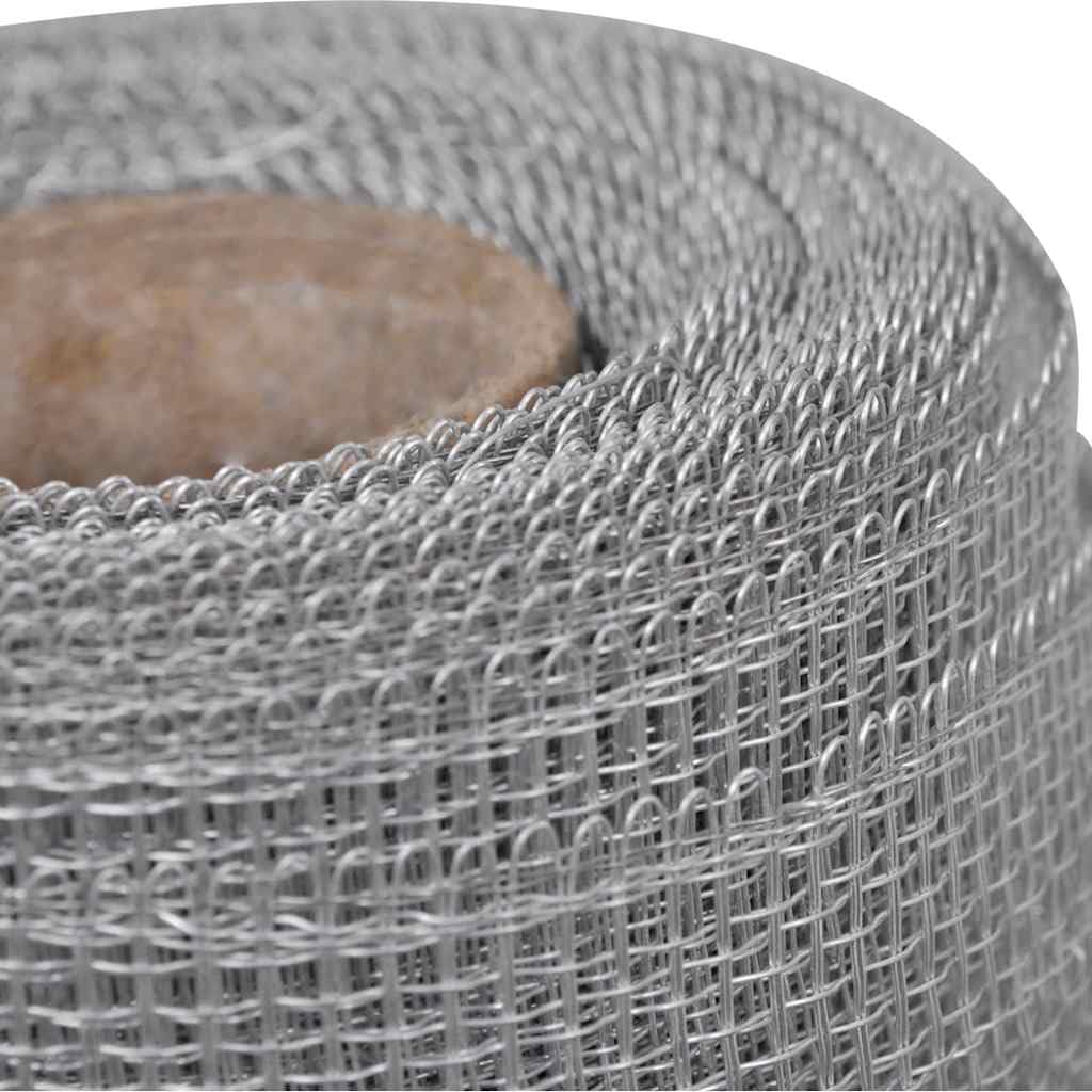 Aluminum Mesh Screen 39.4x196.9 Inch Silver Mesh Roll U293987
