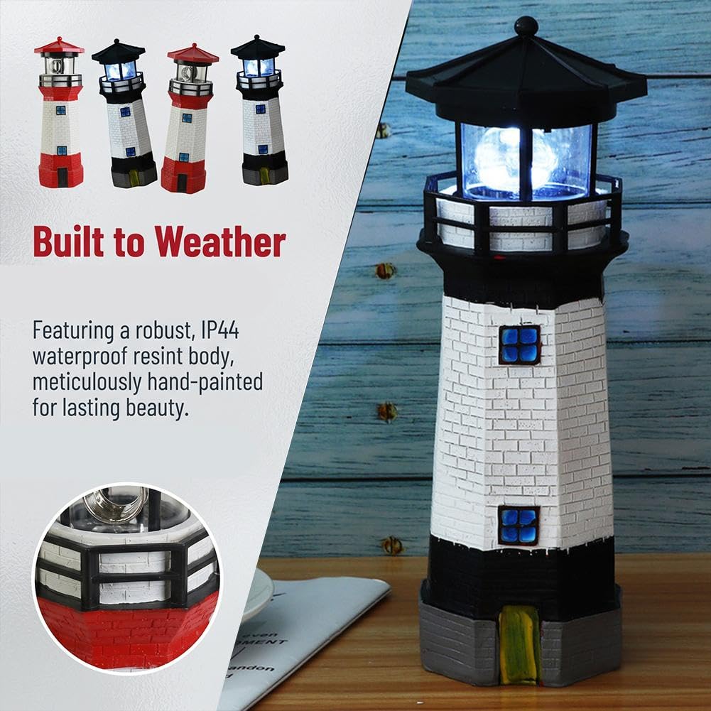 Waterproof Rotating Solar Lighthouse K32327