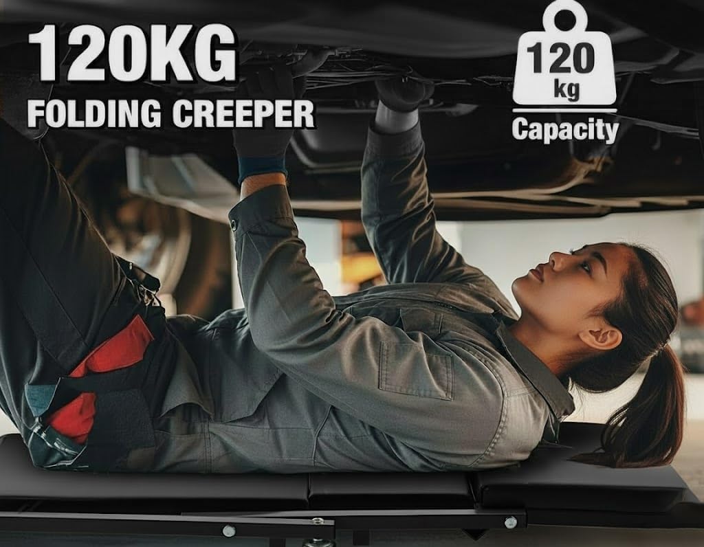 2-in-1 Folding Creeper Seat, 36-Inch, 300LBS Capacity X86236