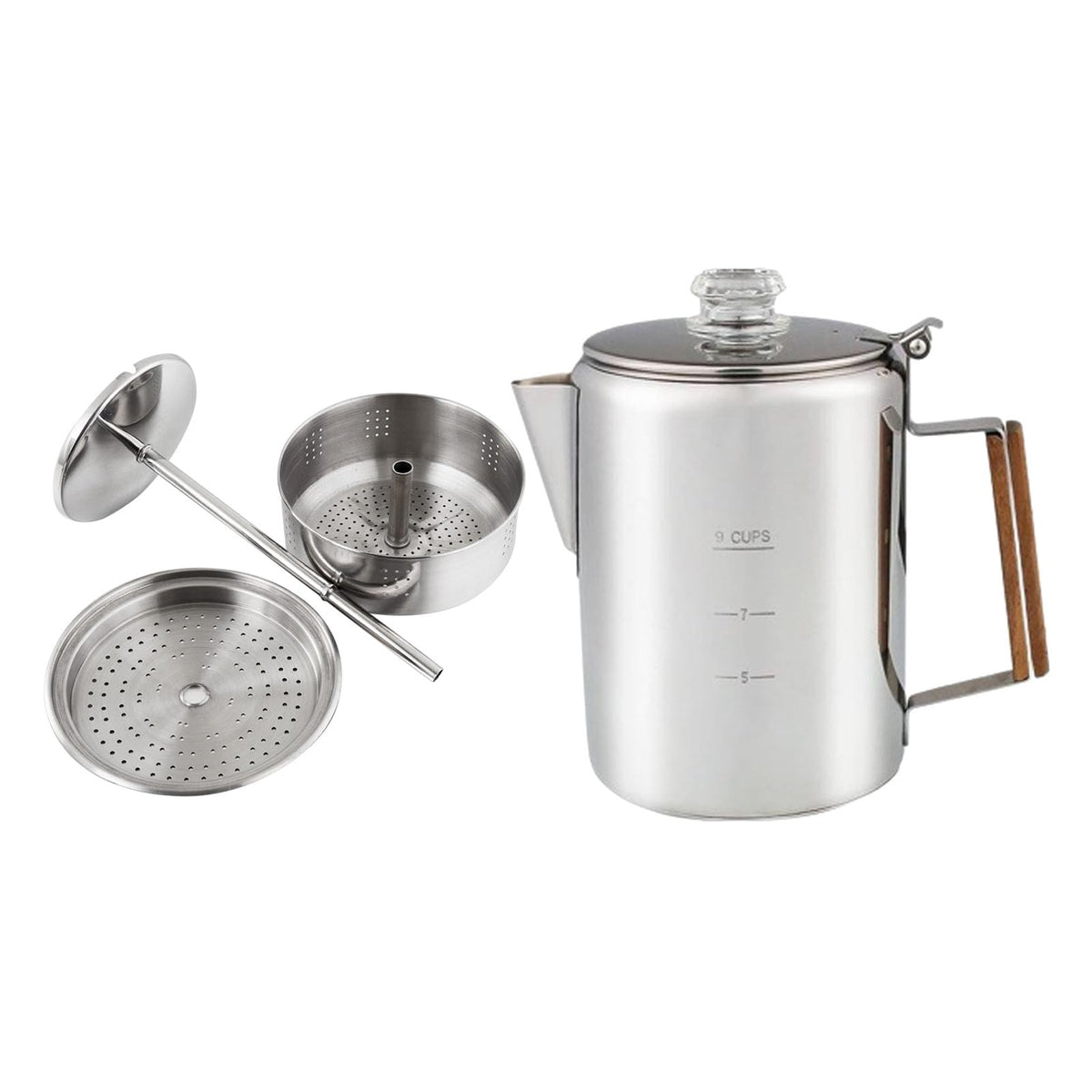 Stainless Steel 9 Cup Coffee Percolator E677967