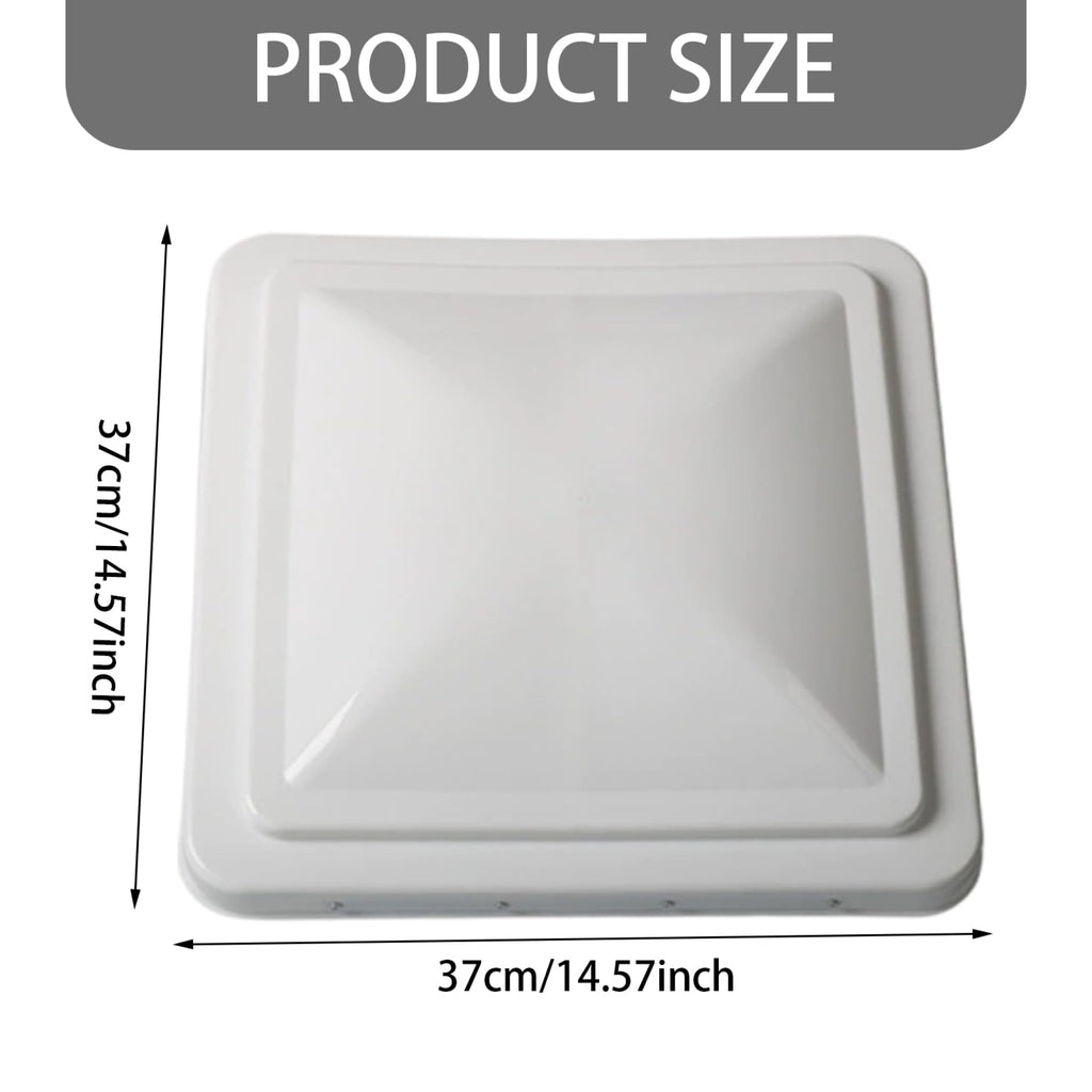 14 Inch White Weather-Resistant Plastic RV Vent Cover G757987