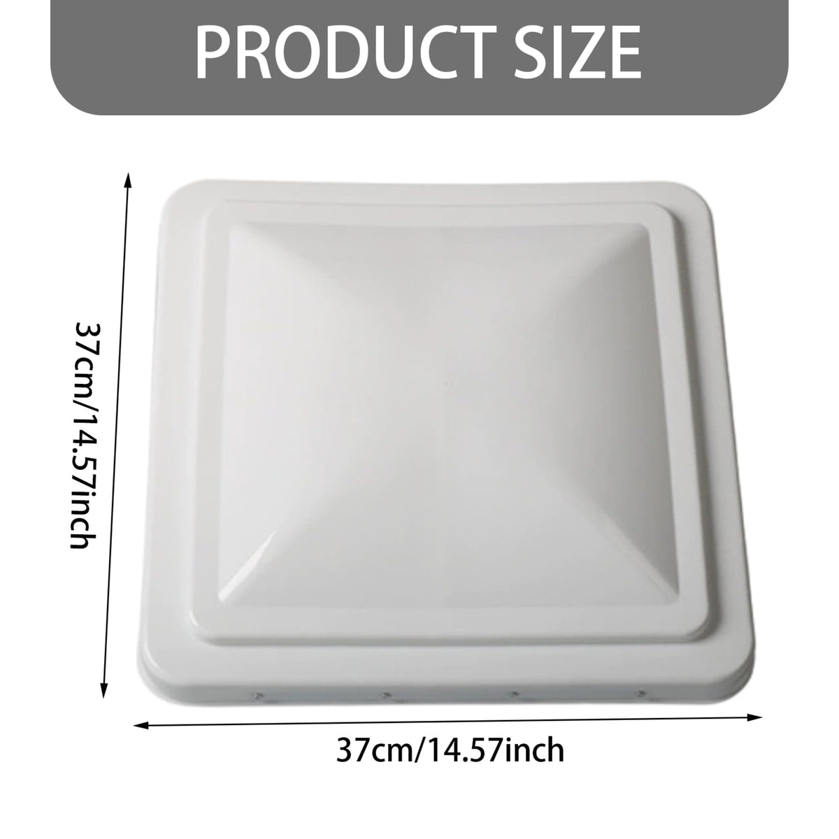 14 Inch White Weather-Resistant Plastic RV Vent Cover G757987