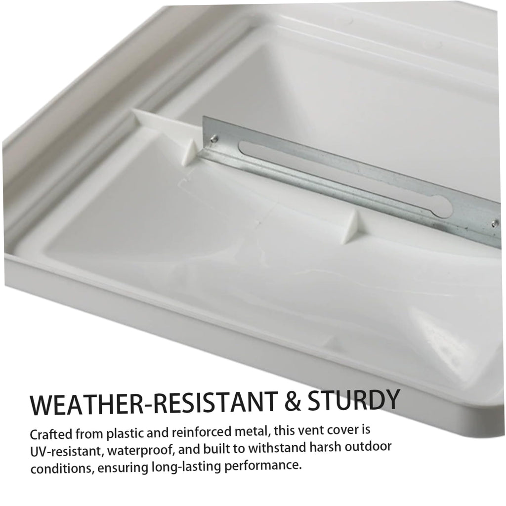 14 Inch White Weather-Resistant Plastic RV Vent Cover G757987