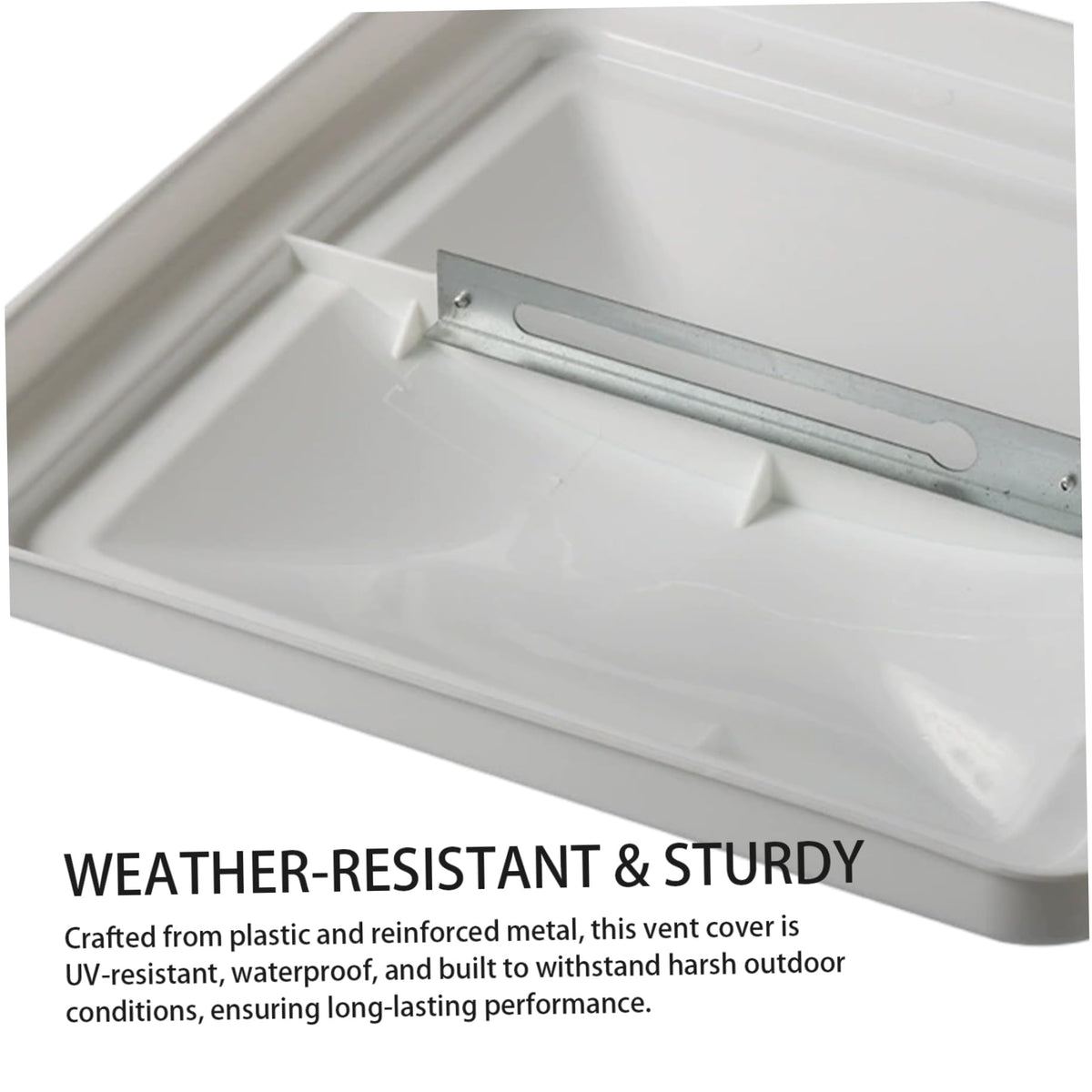 14 Inch White Weather-Resistant Plastic RV Vent Cover G757987