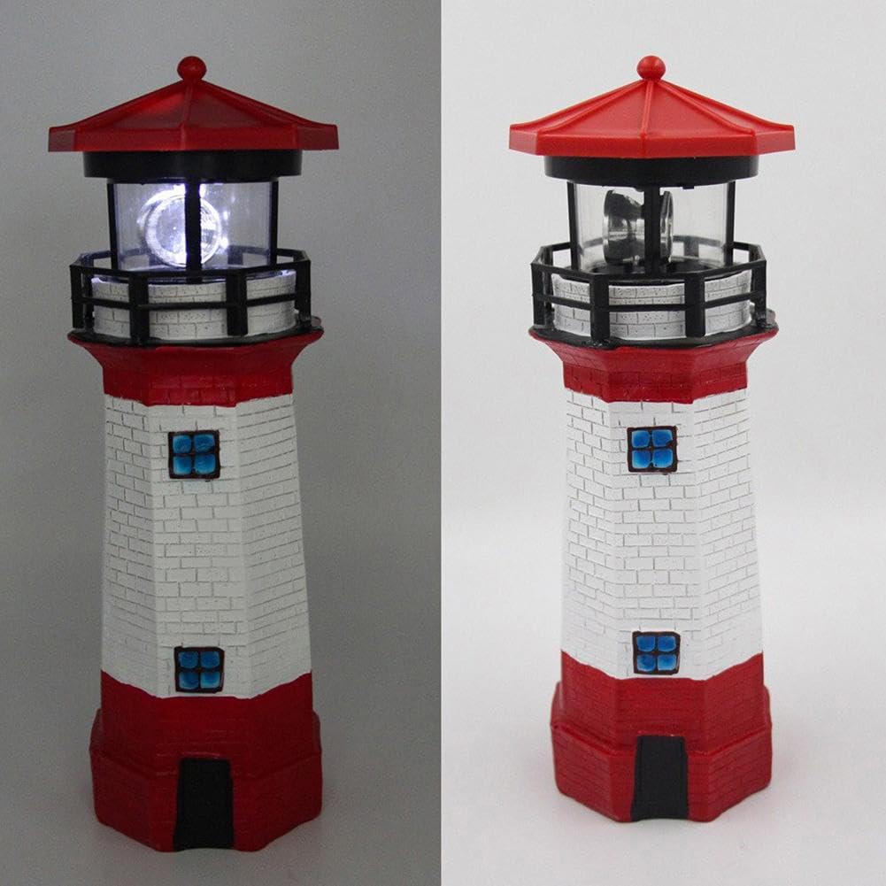 Waterproof Rotating Solar Lighthouse K32327
