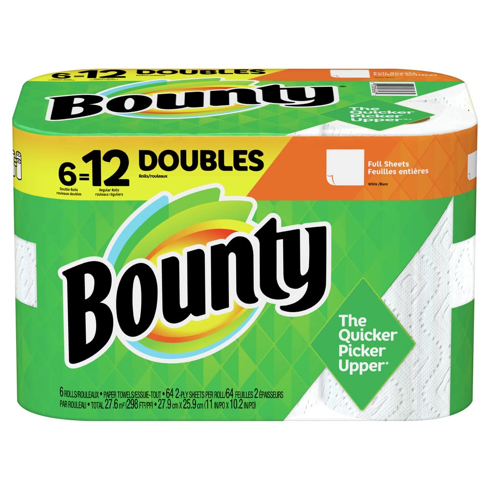 White Paper Towels, 6 Double Rolls G5711