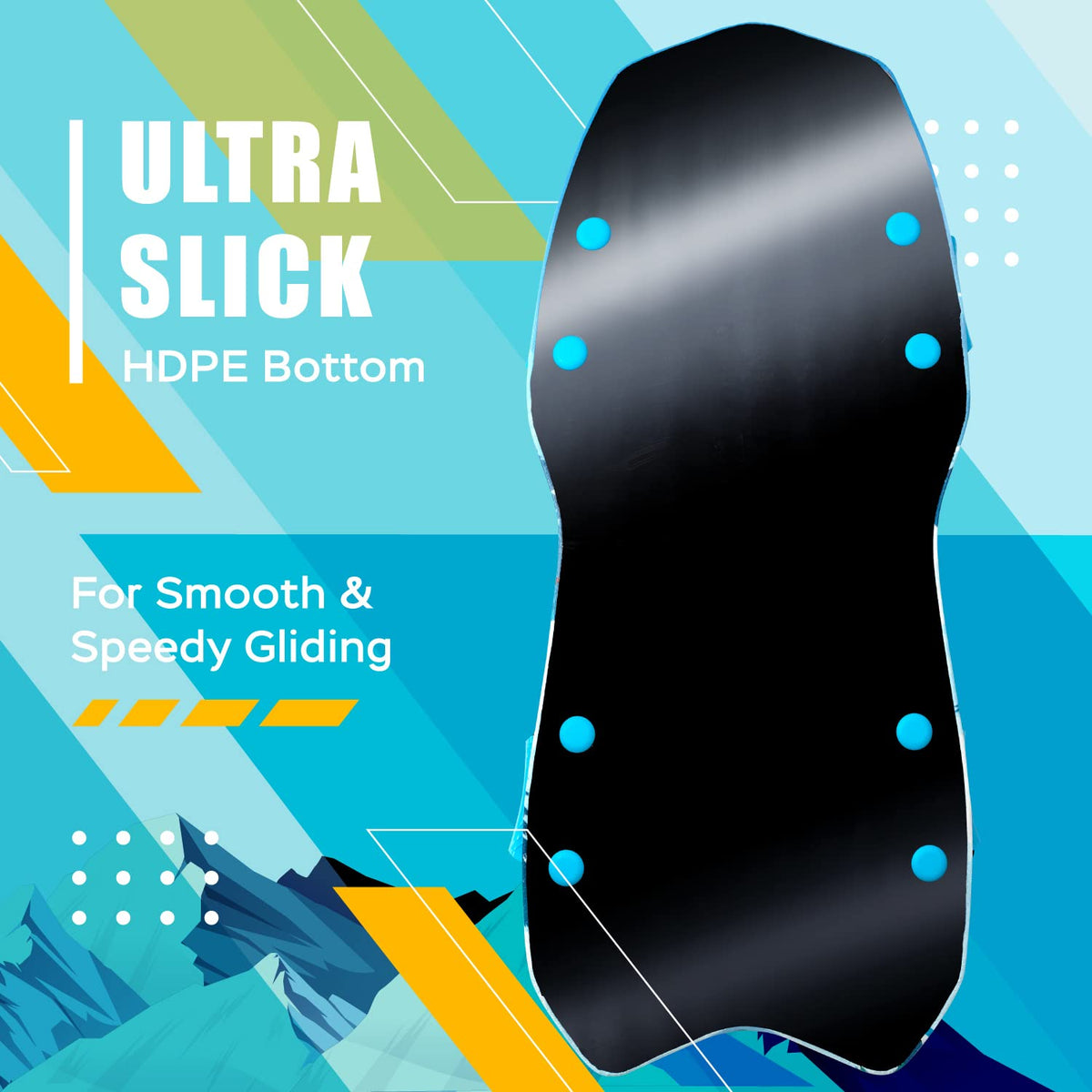 45” Foldable Foam Snow Sled with Handles V5180
