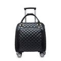 Leather Expandable Spinner Underseat Carry On Luggage P798912