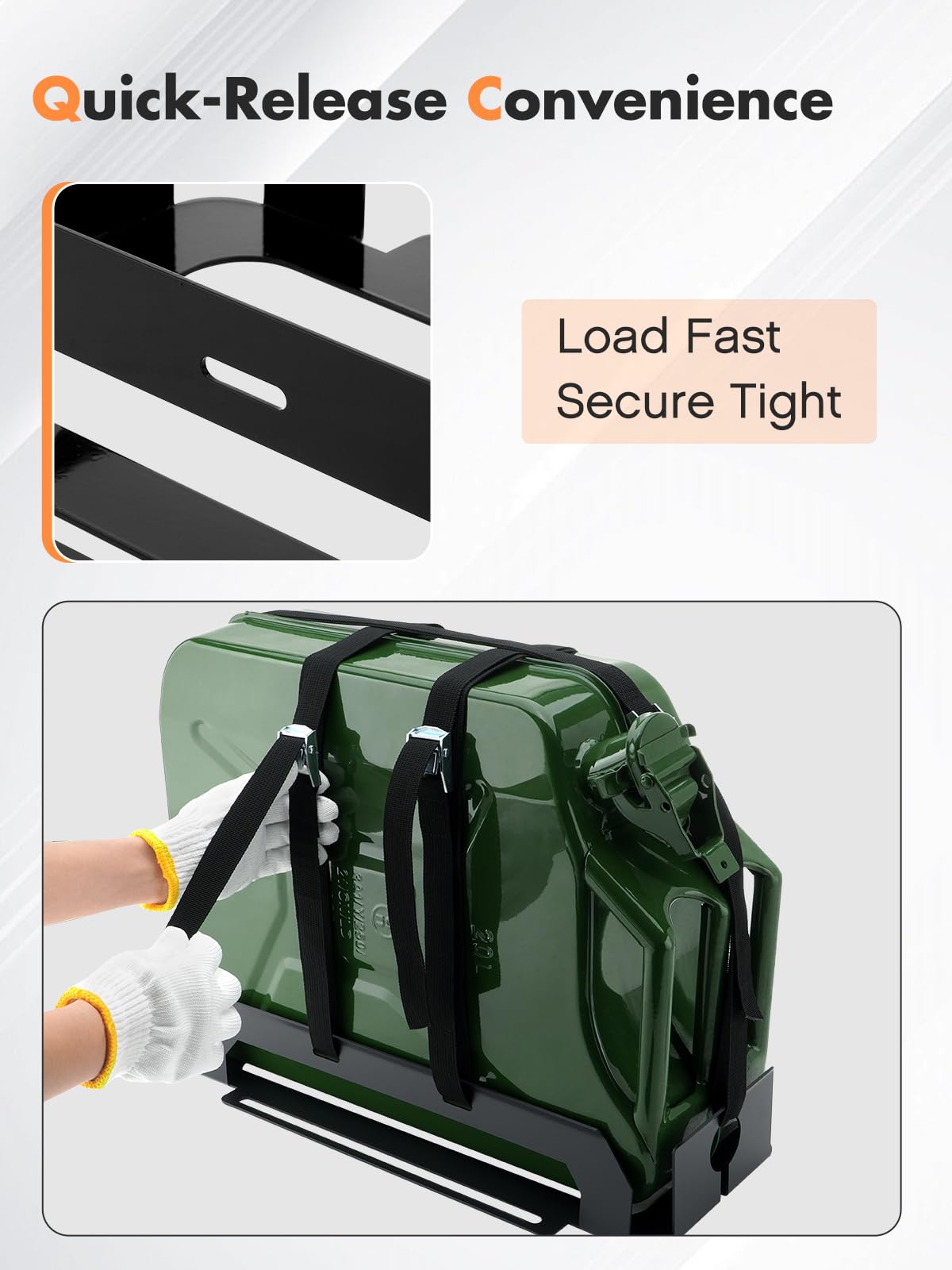 Heavy-Duty Jerry Can Holder with Webbed Strap X121879