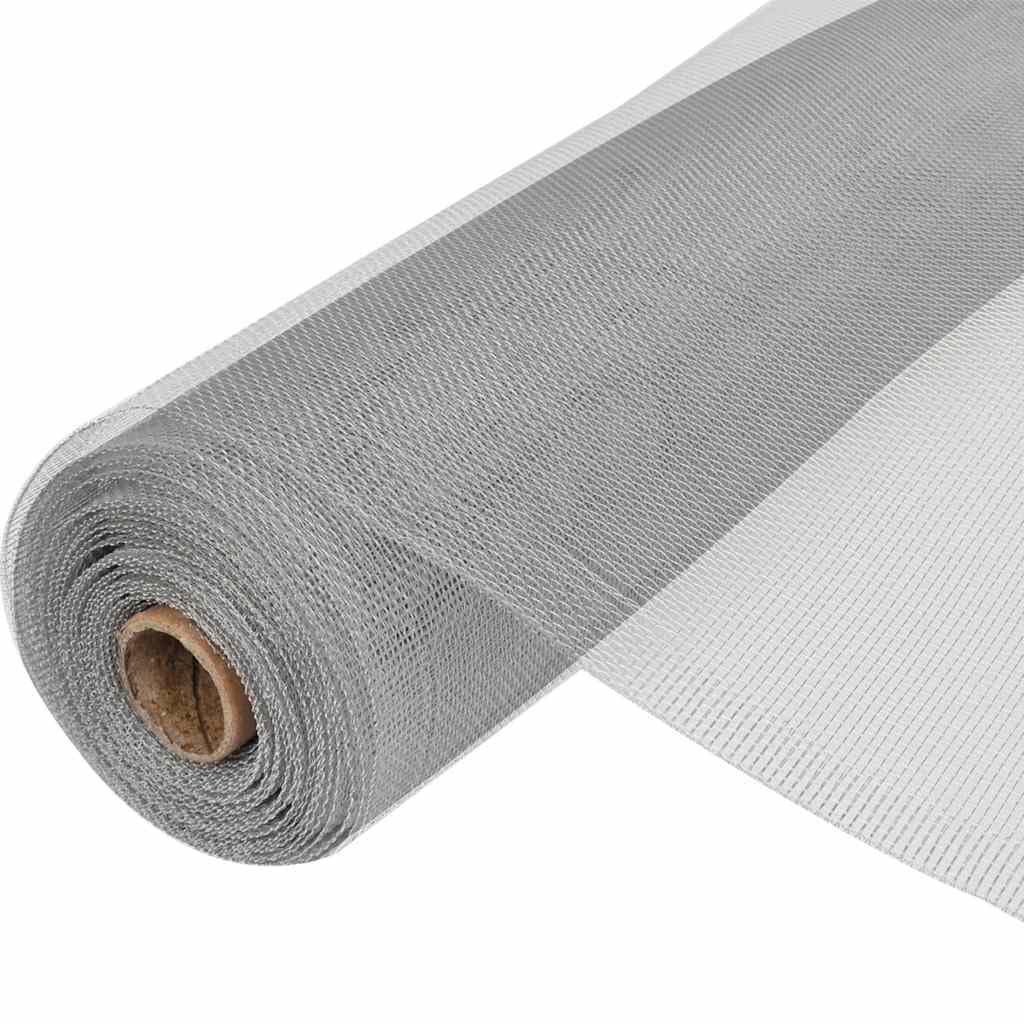 Aluminum Mesh Screen 39.4x196.9 Inch Silver Mesh Roll U293987