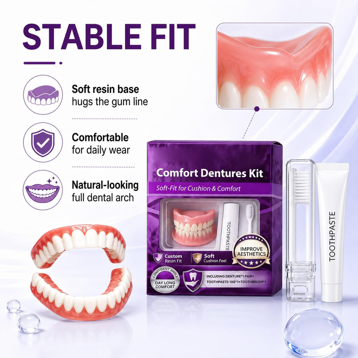 Heat Moldable Silicone Denture Kit Q125