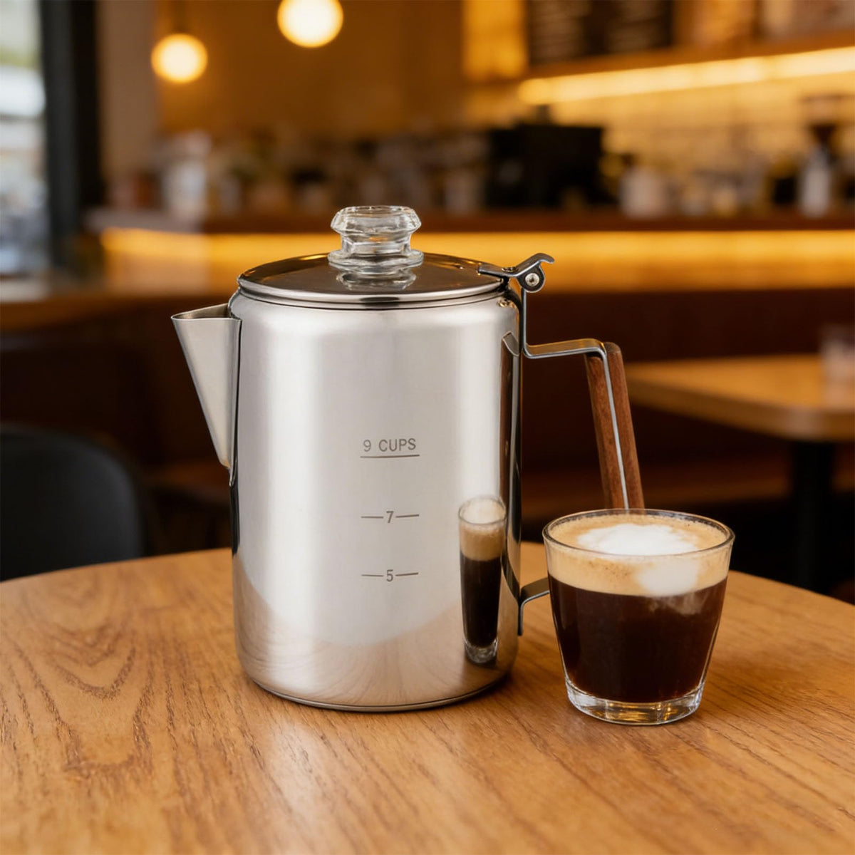 Stainless Steel 9 Cup Coffee Percolator E677967