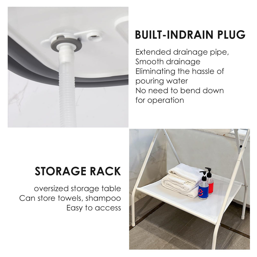 2 in 1 Collapsible Portable Dog Bath Tub Q70449