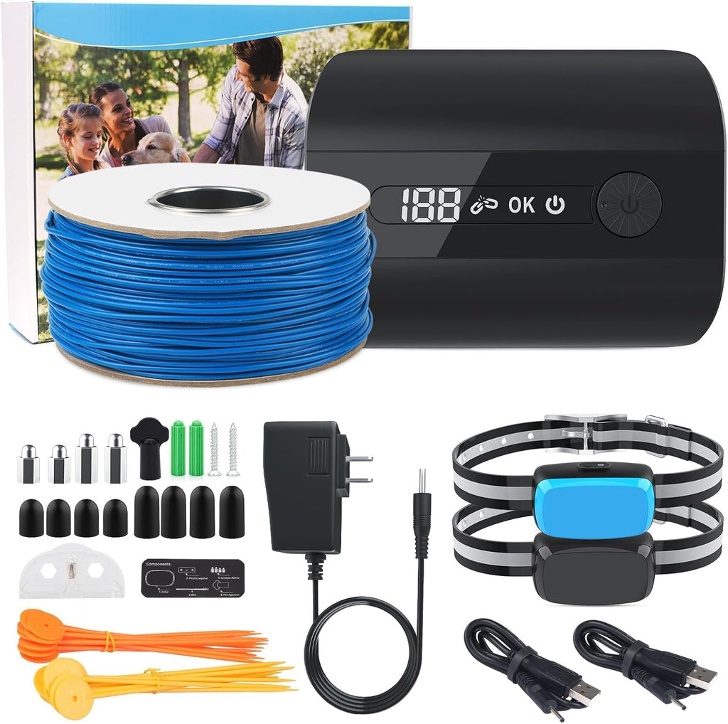 Electric Dog Fence Containment System with Waterproof Training Collar R992300