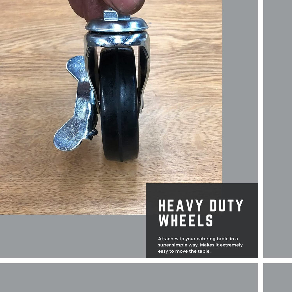 Folding Table Caster Wheels 3” Locking Casters O7013