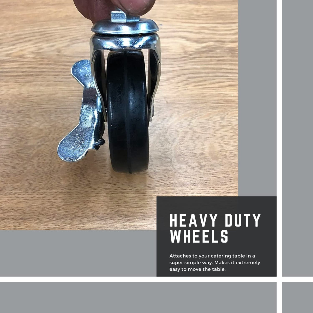 Folding Table Caster Wheels 3” Locking Casters O7013