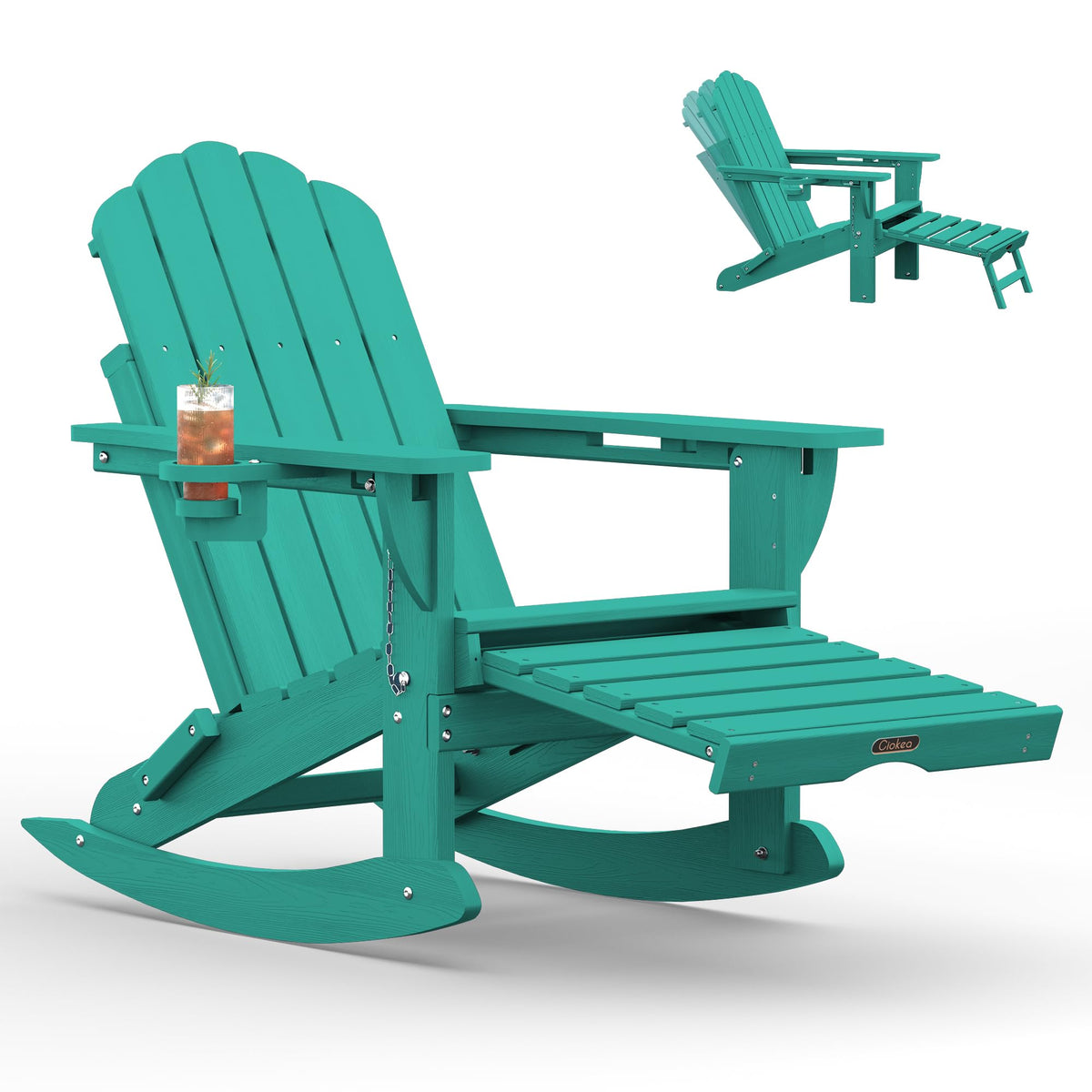 Adirondack Rocking Chair with Footrest L2333