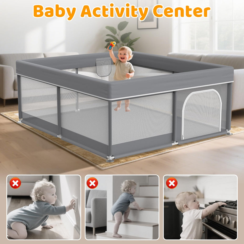 79x71 Inch Extra Large Baby Playpen A46161