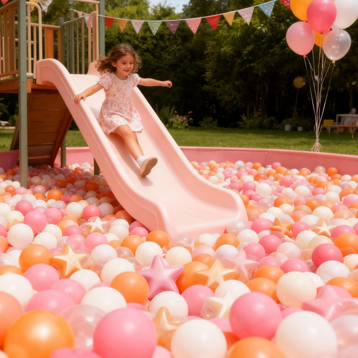 100PCS Phthalate-Free BPA-Free Non-Toxic Crush Proof Plastic Ball Pit Balls R6217