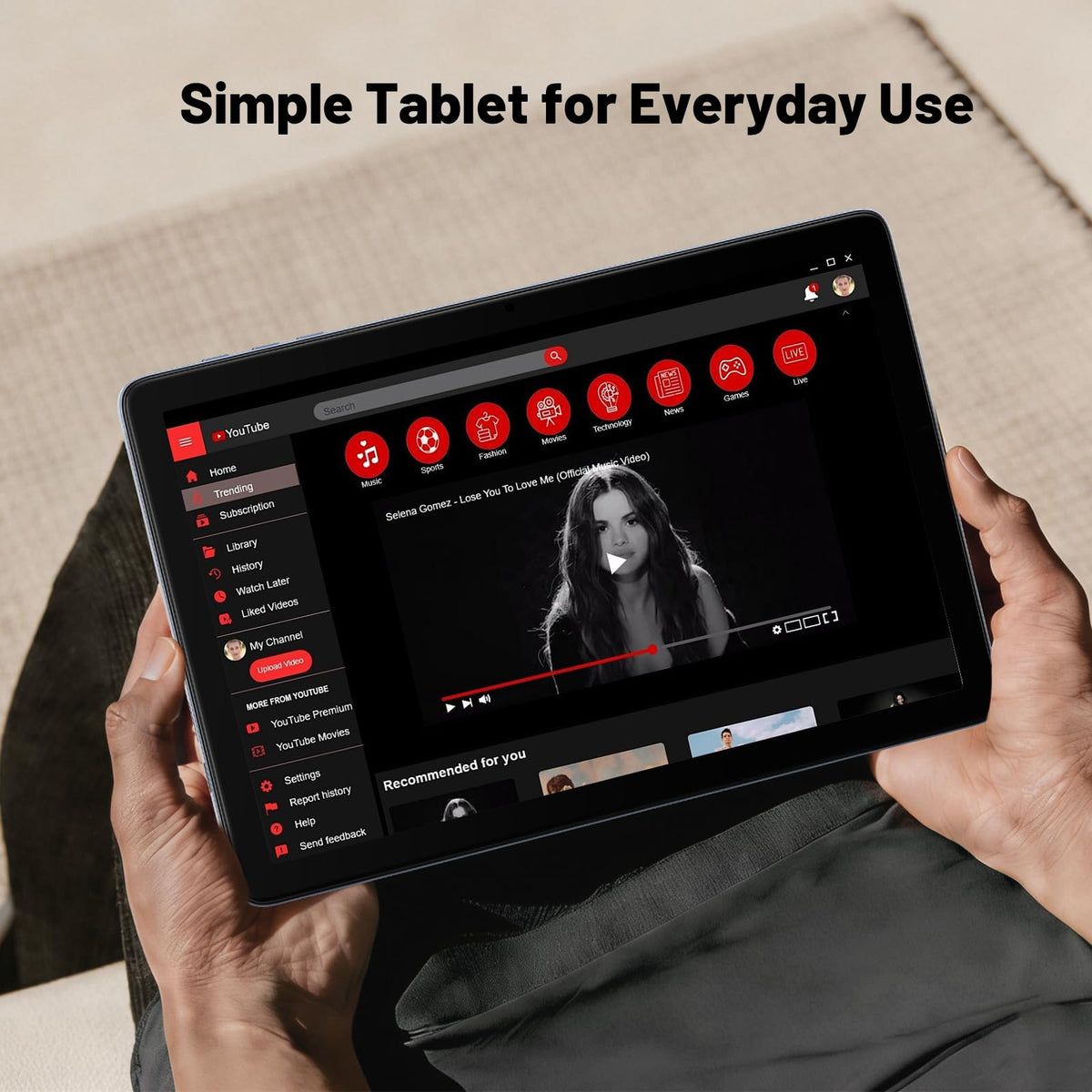 Android 15 Tablet 10 Inch, 12GB+128GB, Octa-Core, 2TB Expandable N752000