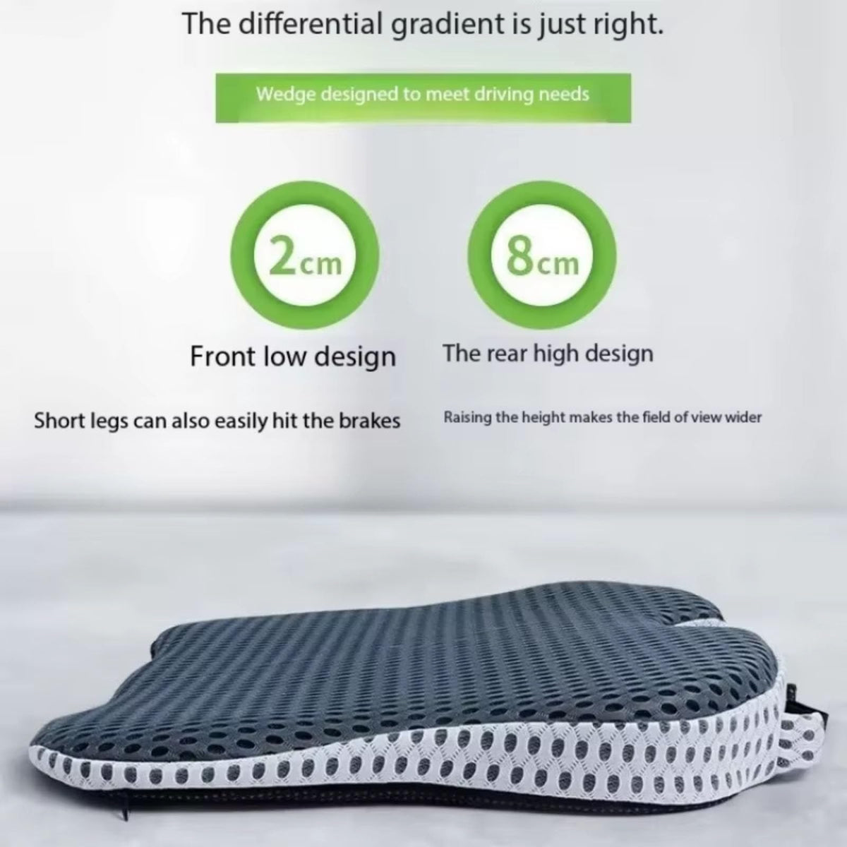 Black Memory Foam Car Seat Booster Cushion T659491