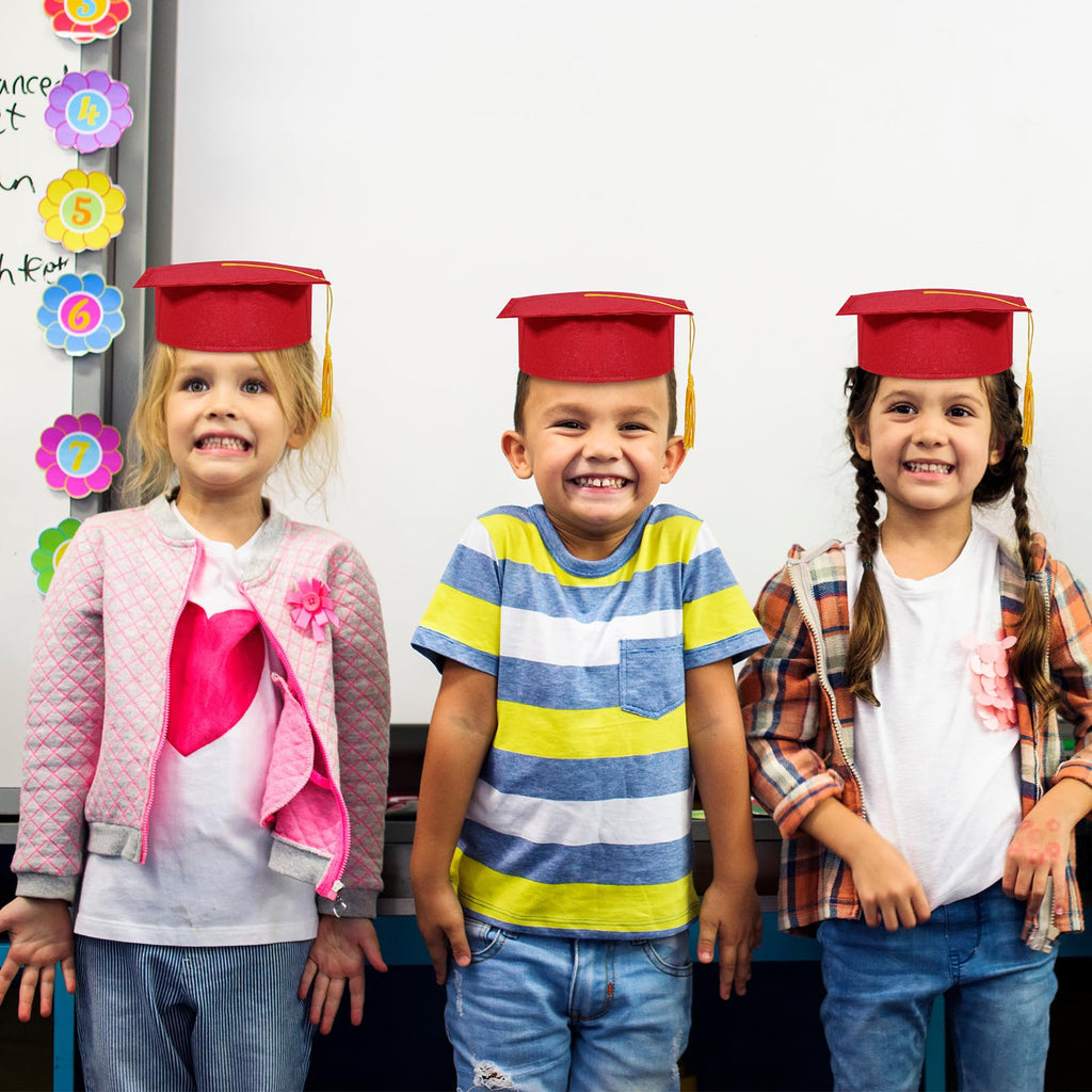 30 Pcs Child Size Felt Graduation Caps Q262448