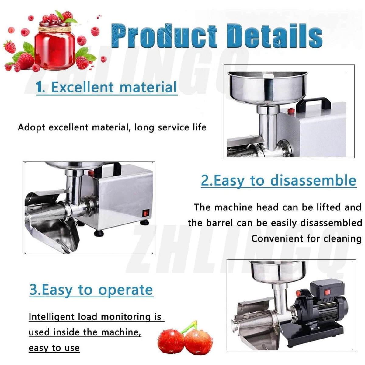 450W Electric Tomato Strainer and Press Stainless Steel X57033